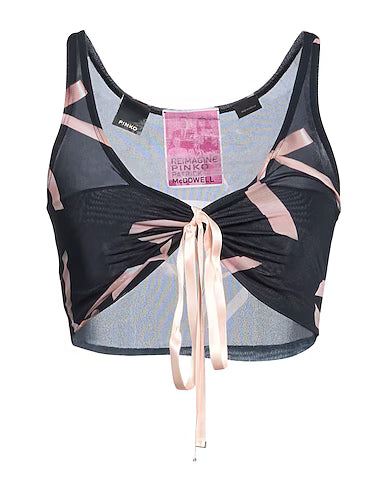 Pinko Top nero da donna in poliammide ed elastan