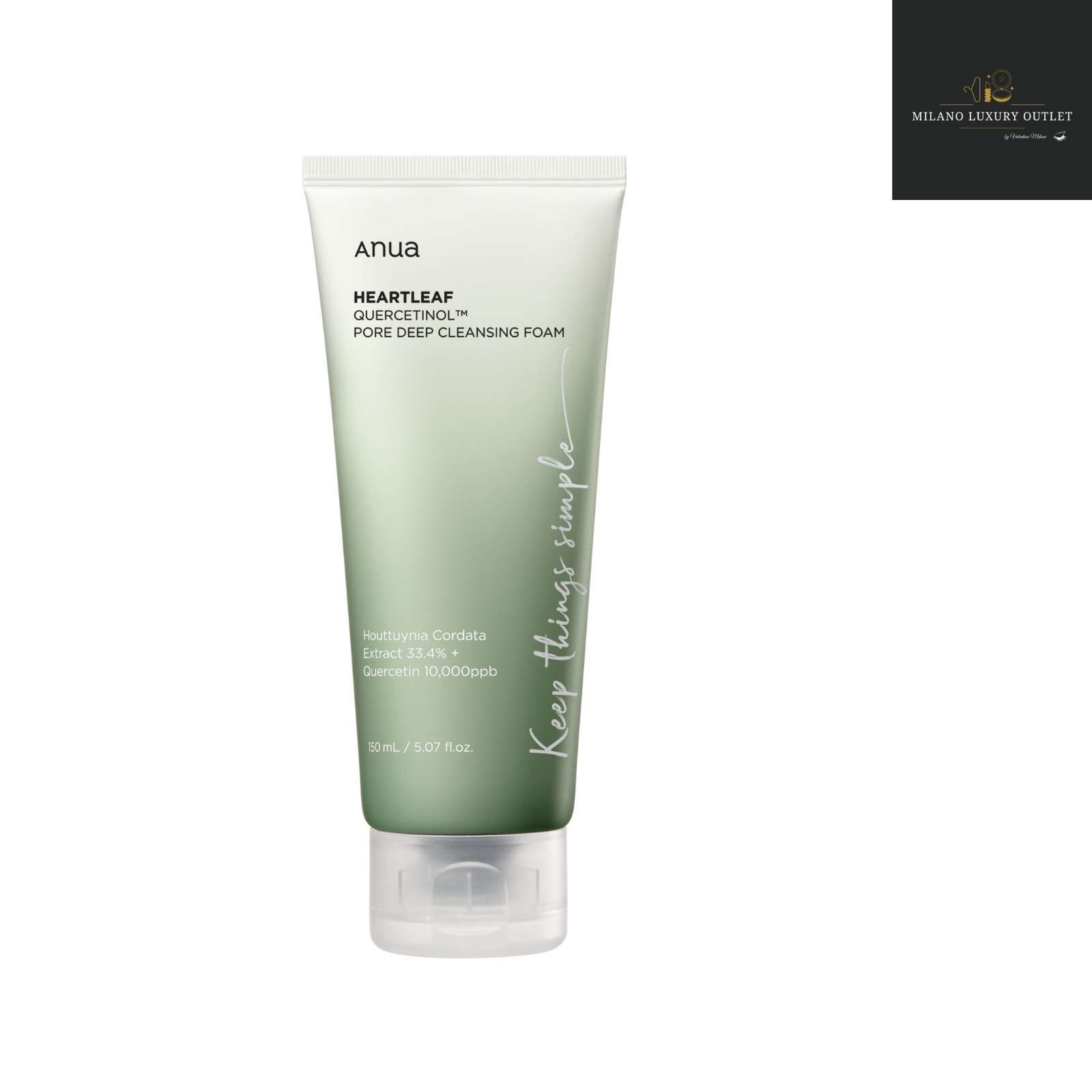 ANUA Heartleaf Quercetinol Pore Deep Cleansing Foam - Detergente purificante lenitivo