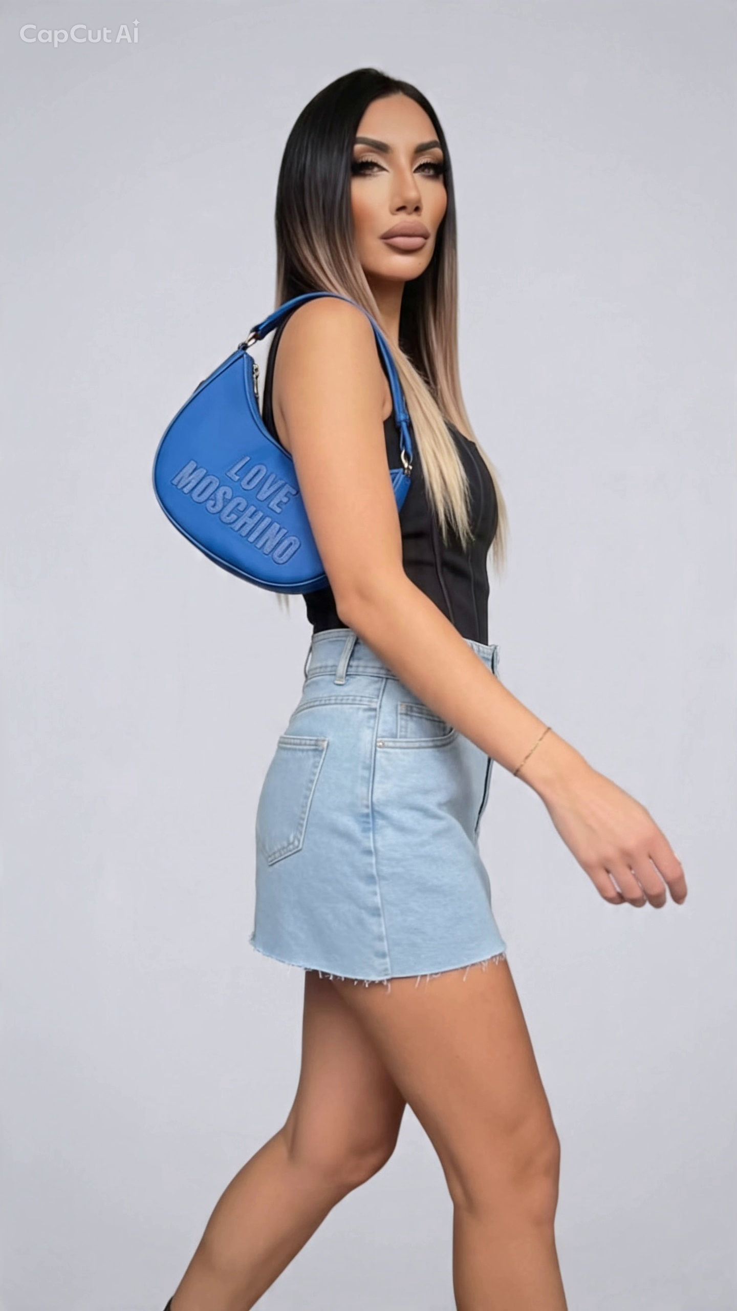 Borsa Love Moschino Blu Elettrico