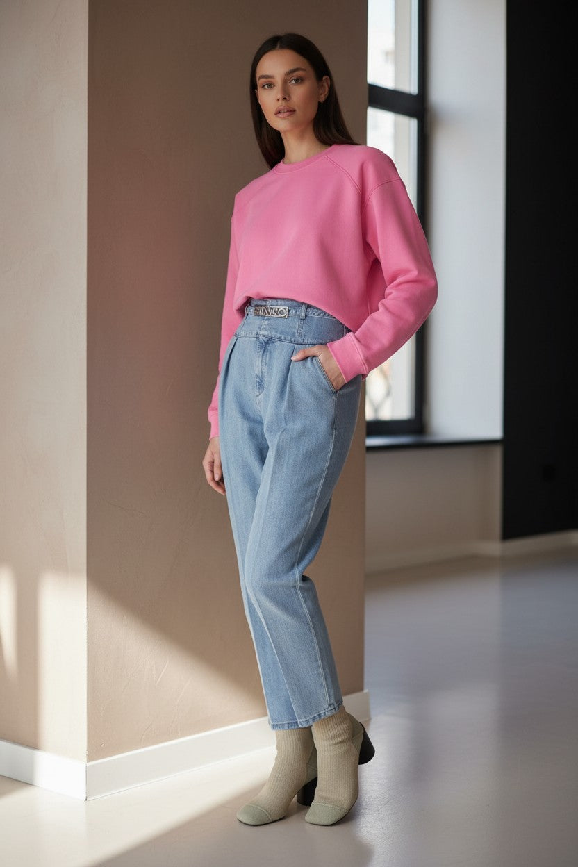 PINKO - Jeans ARIEL a vita alta con cintura - Light/Blue