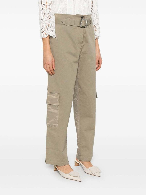Pinko Pantaloni CARGO VERDE MILITARE