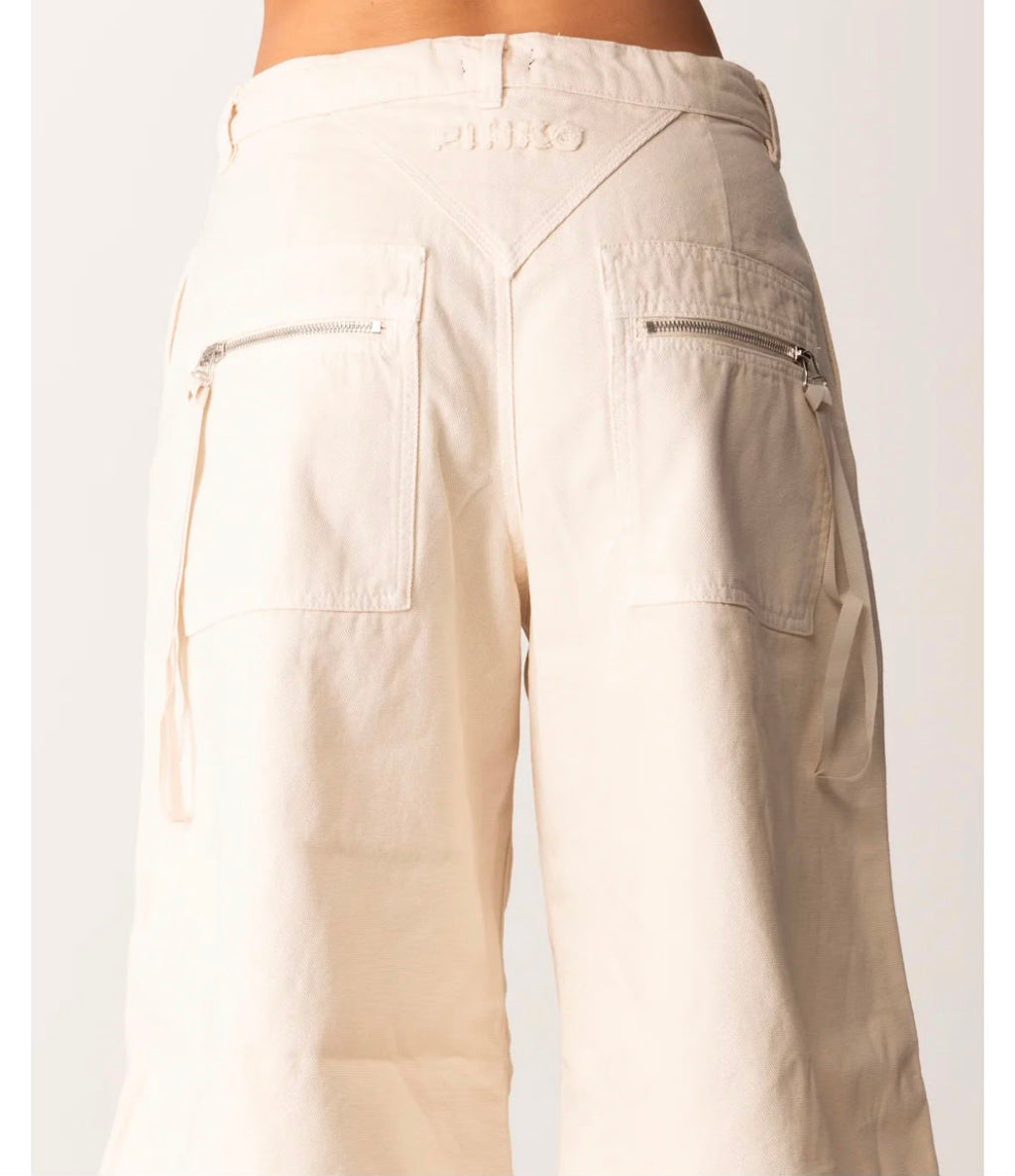 Pinko Bermuda In Jeans con PincesBIANCO CIGNO