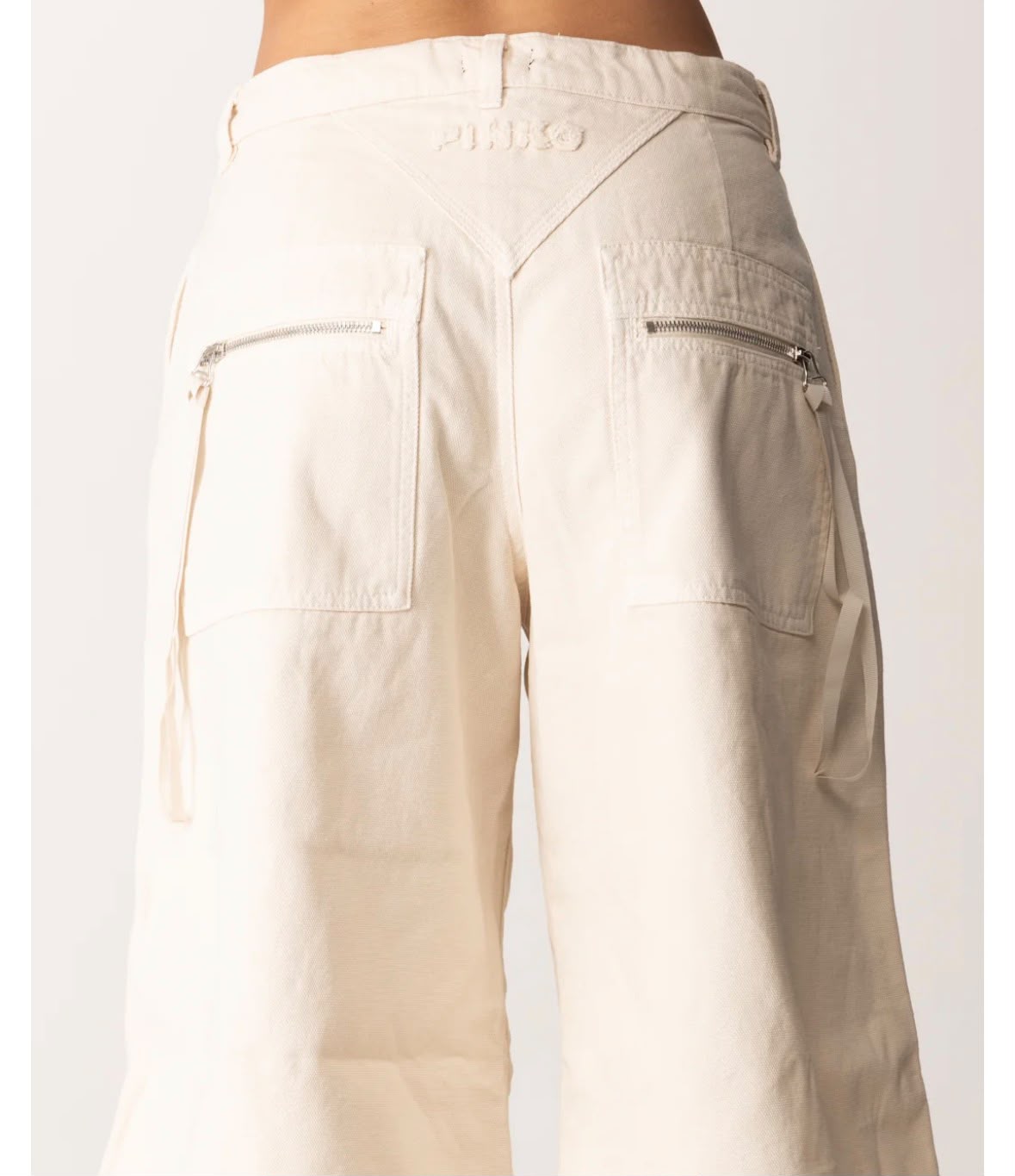 Pinko Bermuda In Jeans con PincesBIANCO CIGNO