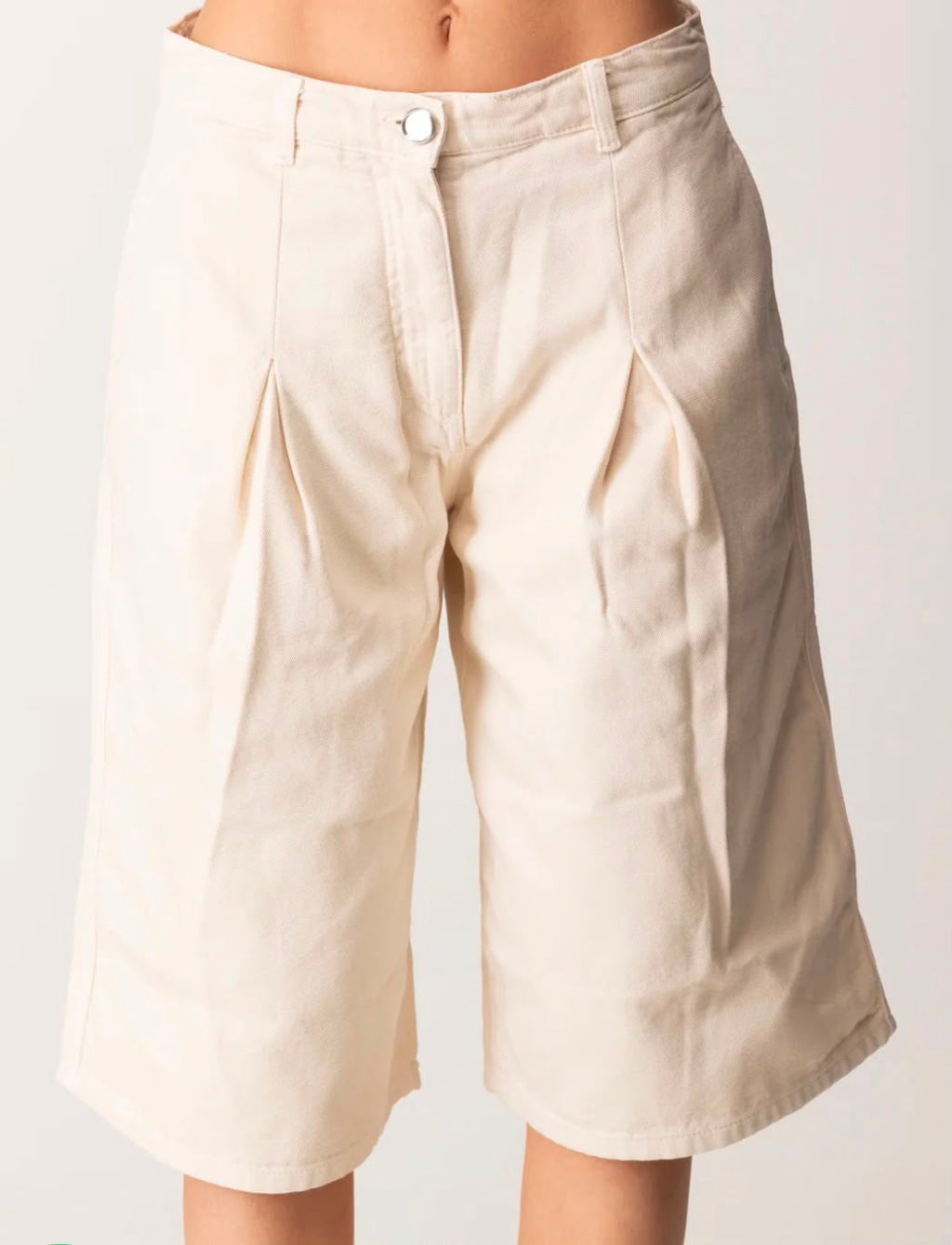 Pinko Bermuda In Jeans con PincesBIANCO CIGNO