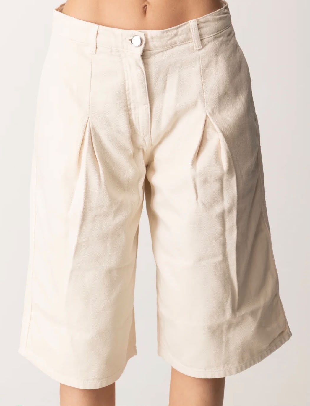 Pinko Bermuda In Jeans con PincesBIANCO CIGNO