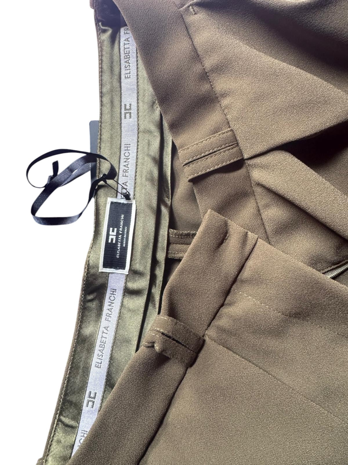PANTALONE ELEGANTE VERDE MILITARE ELISABETTA FRANCHI