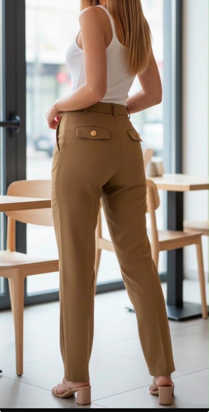 PANTALONE ELEGANTE VERDE MILITARE ELISABETTA FRANCHI