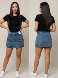 PANTAGONNA CARGO DENIM "ALICE"
