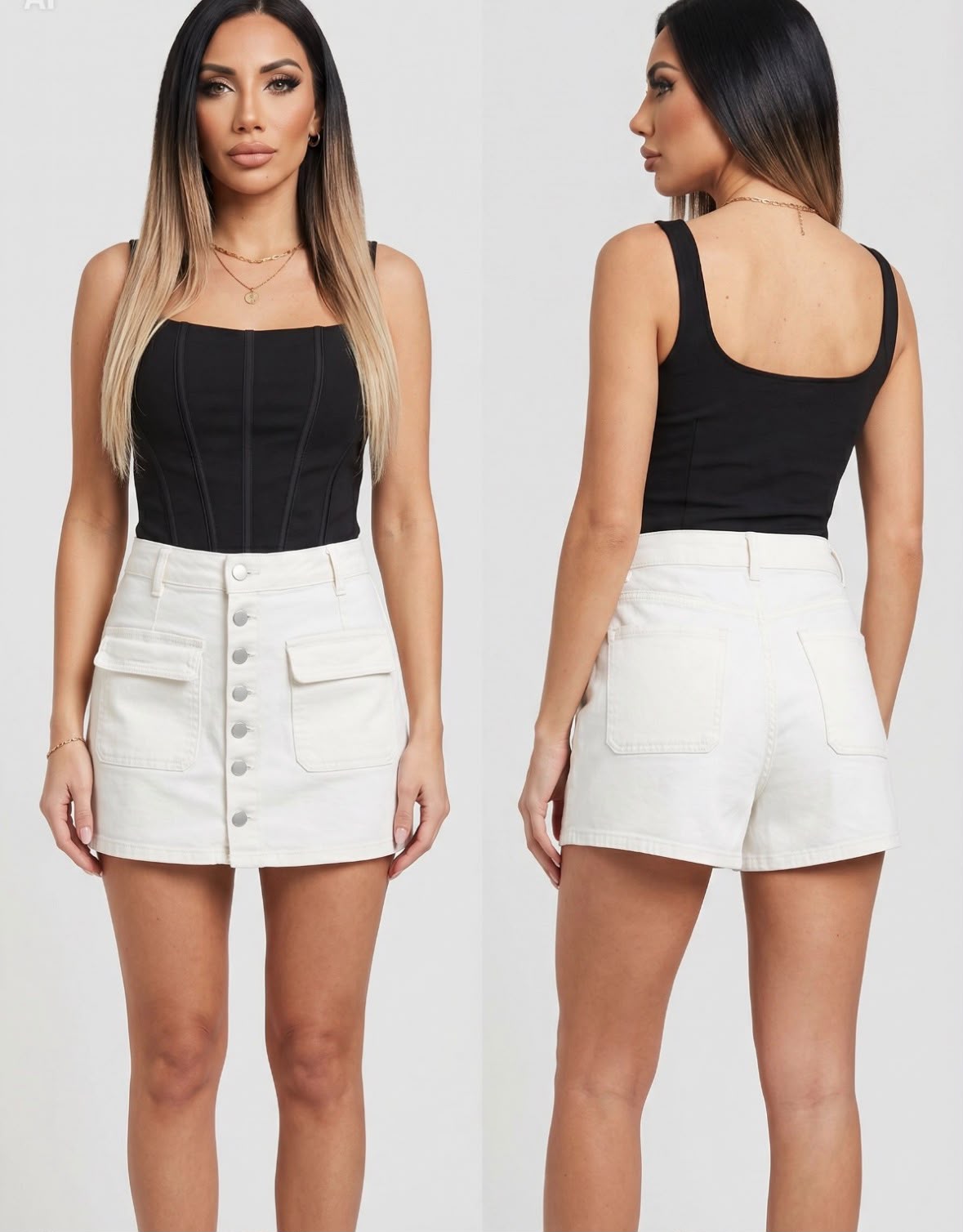 PANTAGONNA DENIM PANNA "BRISTOL"