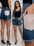 PANTALONCINO TASCA "ROSA STRASS"